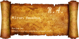 Miron Amadea névjegykártya